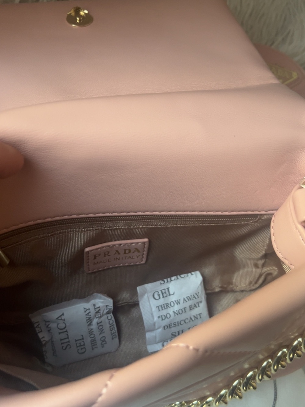 Prada Pink Quilted Leather Crossbody with Detachable Logo Strap and Pouch - Picture 3 of 3